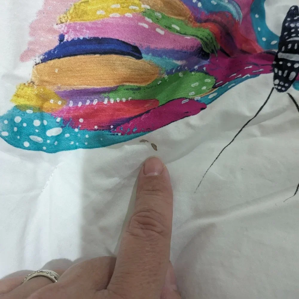 Pottery Barn Kids Etta Vee Butterfly Full Queen Comforter watercolor colorful‎